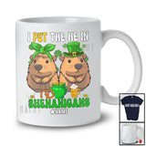 Personalized I Put The He In Shenanigans; Lovely St. Patrick's Day Custom Name Capybara T-Shirt