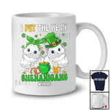 Personalized I Put The He In Shenanigans; Lovely St. Patrick's Day Custom Name Cat; Couple T-Shirt