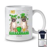 Personalized I Put The He In Shenanigans; Lovely St. Patrick's Day Custom Name Pug; Couple T-Shirt