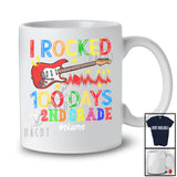 Personalized I Rocked 100th Day of 2nd Grade; Amusing School Bass Guitar; Custom Name Guitarist T-Shirt