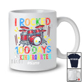 Personalized I Rocked 100th Day of Kindergarten; Amusing School Drum; Custom Name Drummer T-Shirt