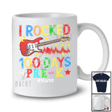 Personalized I Rocked 100th Day of Pre-K; Amusing School Bass Guitar; Custom Name Guitarist T-Shirt