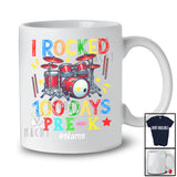 Personalized I Rocked 100th Day of Pre-K; Amusing School Drum; Custom Name Drummer T-Shirt