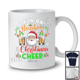 Personalized I Run On Bourbon And Christmas Cheer; Joyful Custom Name Santa; Drinking T-Shirt