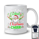 Personalized I Run On Cocktail And Christmas Cheer; Joyful Custom Name Santa; Drinking T-Shirt