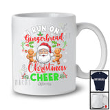 Personalized I Run On Gingerbread And Christmas Cheer; Joyful Custom Name Santa; Family T-Shirt