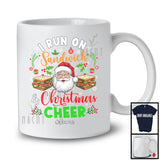 Personalized I Run On Sandwich And Christmas Cheer; Joyful Custom Name Santa; Family T-Shirt