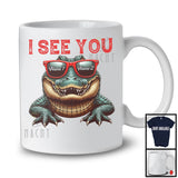 Personalized I See You, Adorable Custom Name Alligator Sunglasses, Wild Animal Alligator Lover T-Shirt