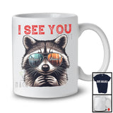 Personalized I See You, Adorable Custom Name Raccoon Sunglasses, Wild Animal Raccoon Lover T-Shirt