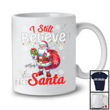 Personalized I Still Believe In Santa; Lovely Christmas Lights Custom Name Santa; Family T-Shirt