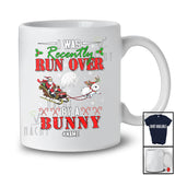 Personalized I Was Run Over By A Bunny; Awesome Christmas Santa Sleigh; Custom Name Runner T-Shirt