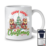 Personalized I'll Be Chow Chow For Christmas, Merry X-mas Tree Lights Custom Name, Snow T-Shirt