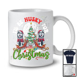 Personalized I'll Be Husky For Christmas, Merry X-mas Tree Lights Custom Name Husky, Snow T-Shirt