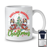 Personalized I'll Be Shetland Sheepdog For Christmas, Merry X-mas Tree Lights Custom Name, Snow T-Shirt