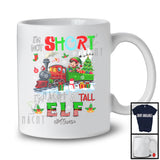 Personalized I'm Not Short Just A Tall Elf; Lovely Christmas Custom Name Elf Driving Train T-Shirt