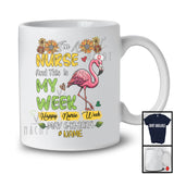 Personalized I'm Nurse This Is My Week, Lovely Custom Name Nurse Week Flamingo, Sunflower T-Shirt