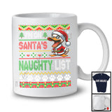 Personalized I'm On Santa's Naughty List, Cool Christmas Angry Santa Duck, Sweater Family T-Shirt