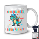 Personalized I'm Ready For Kindergarten; Lovely Back To School Custom Name T-Rex Dabbing T-Shirt