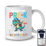 Personalized I'm Ready For Pre-K; Lovely Back To School Custom Name T-Rex Dabbing T-Shirt