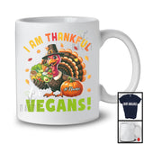 Personalized I'm Thankful For Vegans; Joyful Thanksgiving Custom Name Turkey; Vegans Vegetarian T-Shirt