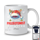 Personalized I'm The Phlebotomist Reindeer; Proud Christmas Santa Reindeer; Custom Name Jobs T-Shirt