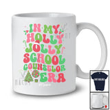 Personalized In My Holly Jolly School Counselor Era; Amazing Christmas Groovy Santa; Custom Name Jobs T-Shirt