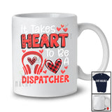 Personalized It Takes Heart To Be A Dispatcher; Amazing Valentine Plaid Custom Name Jobs T-Shirt