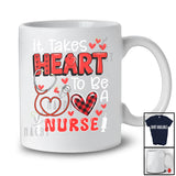 Personalized It Takes Heart To Be A Nurse; Amazing Valentine Plaid Custom Name Jobs T-Shirt