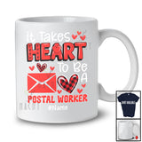 Personalized It Takes Heart To Be A Postal Worker; Amazing Valentine Plaid Custom Name Jobs T-Shirt