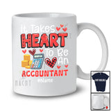 Personalized It Takes Heart To Be An Accountant; Amazing Valentine Plaid Custom Name Jobs T-Shirt