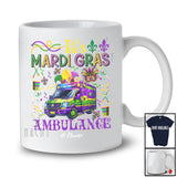 Personalized It's Mardi Gras Ambulance; Lovely Beads Custom Name Ambulance Driver; Family T-Shirt