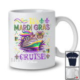 Personalized It's Mardi Gras Cruise; Adorable Beads Mask Cruise Ship; Custom Name Captain Boat T-Shirt