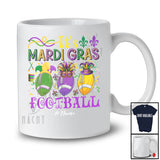 Personalized It's Mardi Gras Football; Lovely Beads Custom Name Football Player; Family T-Shirt