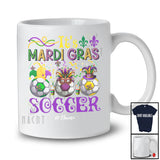 Personalized It's Mardi Gras Soccer; Lovely Beads Custom Name Soccer Player; Family T-Shirt