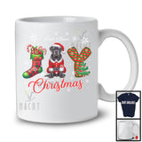 Personalized Joy Christmas, Lovely Custom Name Santa Cane Corso, X-mas Sock Snowing T-Shirt