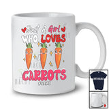 Personalized Just A Girl Who Loves Carrots; Adorable Hearts Carrot; Custom Name Family T-Shirt