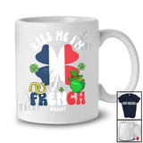 Personalized Kiss Me I'm French; Fantastic St. Patrick's Day Custom Name French Flag Shamrock T-Shirt