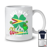 Personalized Kiss Me I'm Guyanese; Fantastic St. Patrick's Day Custom Name Guyanese Flag Shamrock T-Shirt