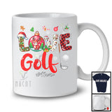 Personalized LOVE Golf; Amazing Christmas Plaid Ornament; Custom Name Golf Player T-Shirt