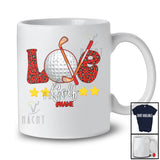 Personalized LOVE Golf; Amazing Valentine Leopard Golf; Women Custom Name Player T-Shirt