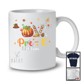 Personalized LOVE Pre-K; Happy Thanksgiving Fall Pumpkin; Custom Name Students Teacher T-Shirt