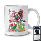 Personalized LOVE, Adorable Christmas Custom Name Leonberger Santa, Candy Cane X-mas T-Shirt