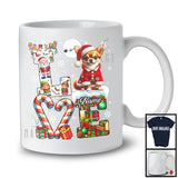 Personalized LOVE, Awesome Christmas Custom Name Chihuahua Santa, Plaid Animal T-Shirt