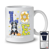 Personalized LOVE; Happy Hanukkah Decoration Custom Name Bernedoodle Owner; Family Group T-Shirt