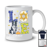 Personalized LOVE; Happy Hanukkah Decoration Custom Name Border Collie Owner; Family Group T-Shirt