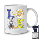 Personalized LOVE; Happy Hanukkah Decoration Custom Name Dalmatian Owner; Family Group T-Shirt