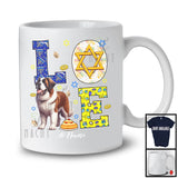 Personalized LOVE; Happy Hanukkah Decoration Custom Name St. Bernard Owner; Family Group T-Shirt