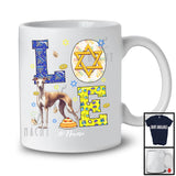 Personalized LOVE; Happy Hanukkah Decoration Custom Name Whippet Owner; Family Group T-Shirt