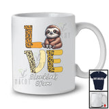 Personalized LOVE; Lovely Leopard Animal Sloth Custom Name; Lunch Lady Careers Jobs T-Shirt