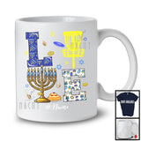 Personalized LOVE; Wonderful Hanukkah Menorah Disc Golf Team; Custom Name Sport Player T-Shirt